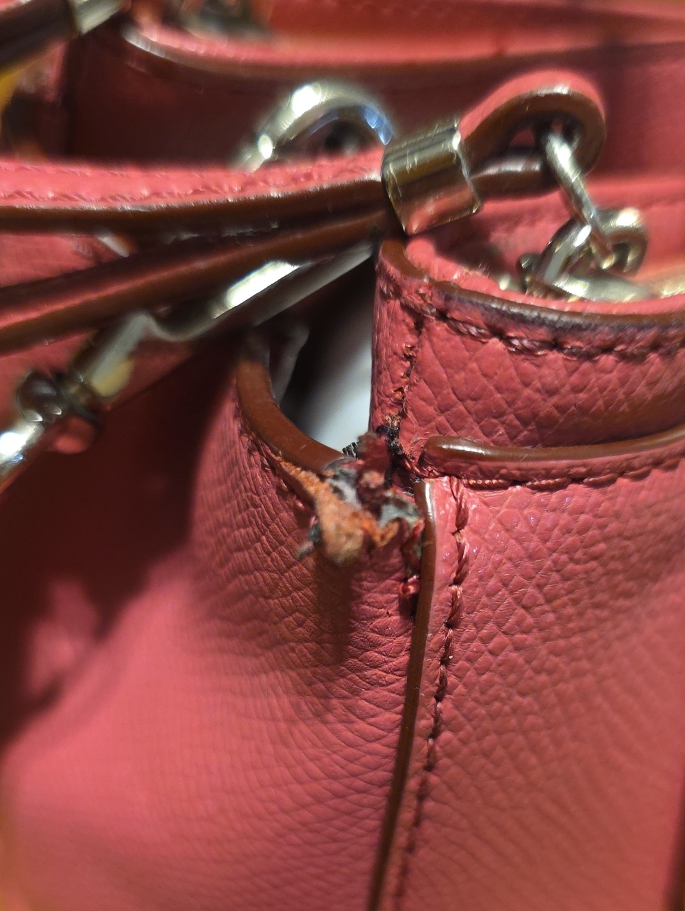 Coach Mini Christie Carryall Pebbled Leather Tote Bag in Pink - Picture 15 of 16